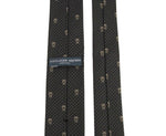 Alexander McQueen Men's Brown Skull Polka Dot Silk Tie 184303 2065 (5 Cm)