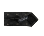 Alexander McQueen Men's Brown Skull Polka Dot Silk Tie 184303 2065 (5 Cm)