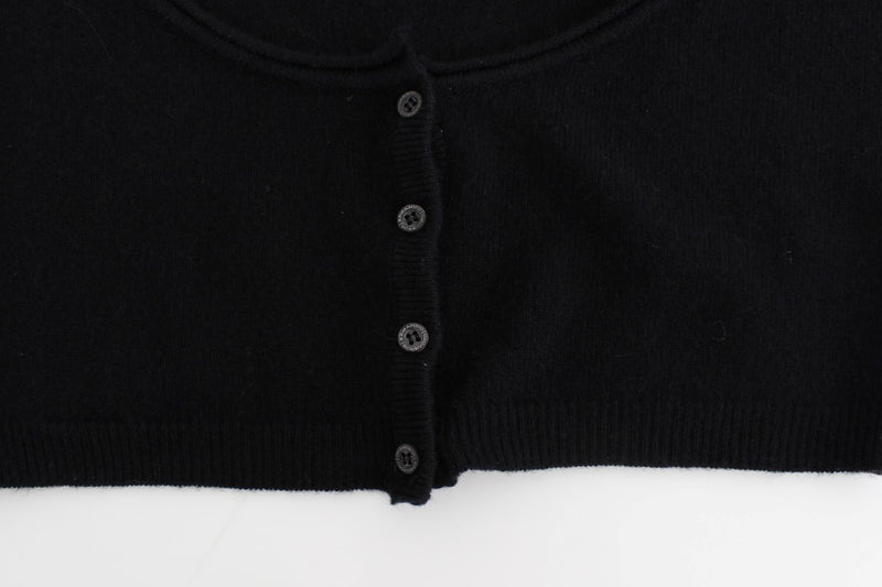 Ermanno Scervino Black Cashmere Cardigan Women's Sweater