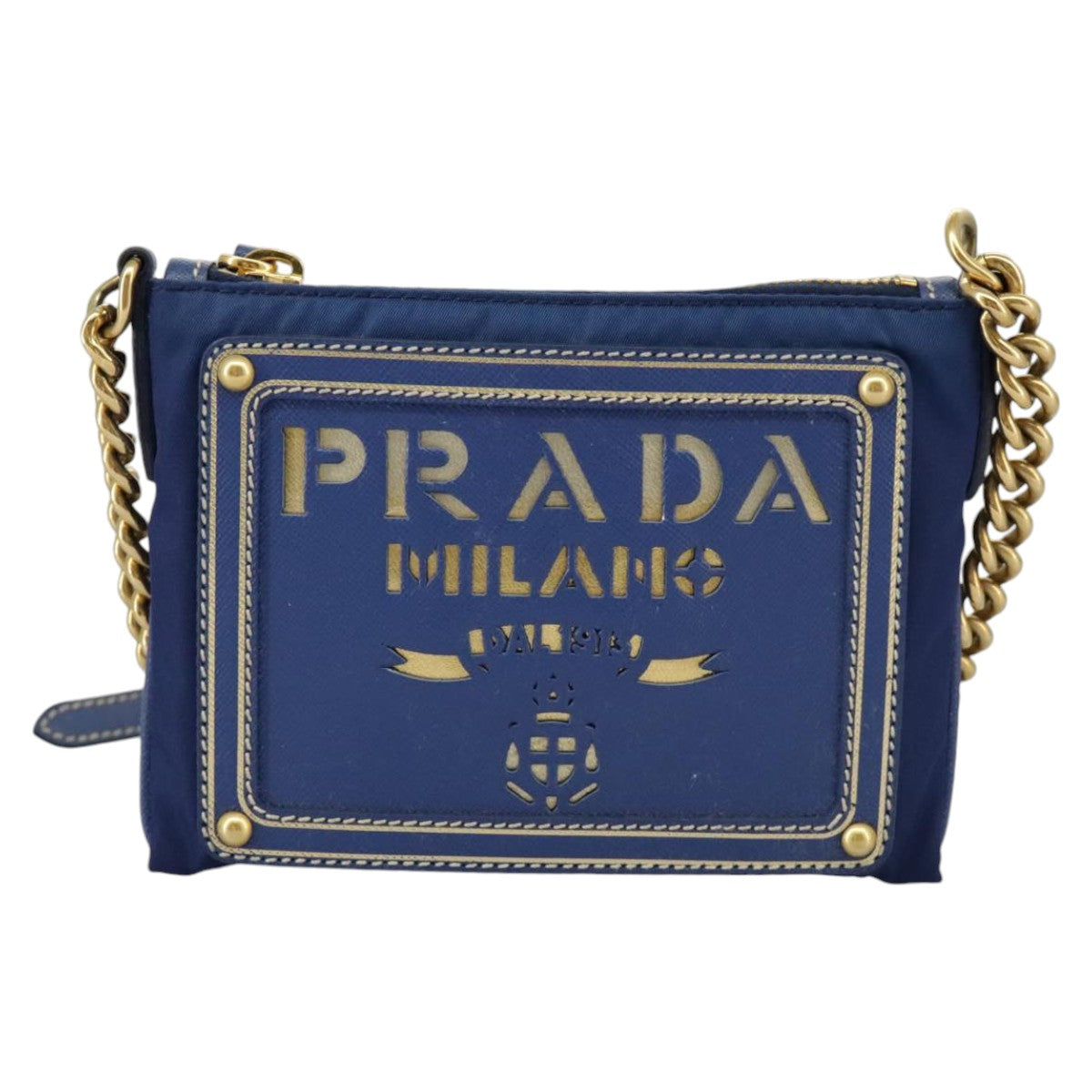 Prada Blue Synthetic Clutch Bag (Pre-Owned)