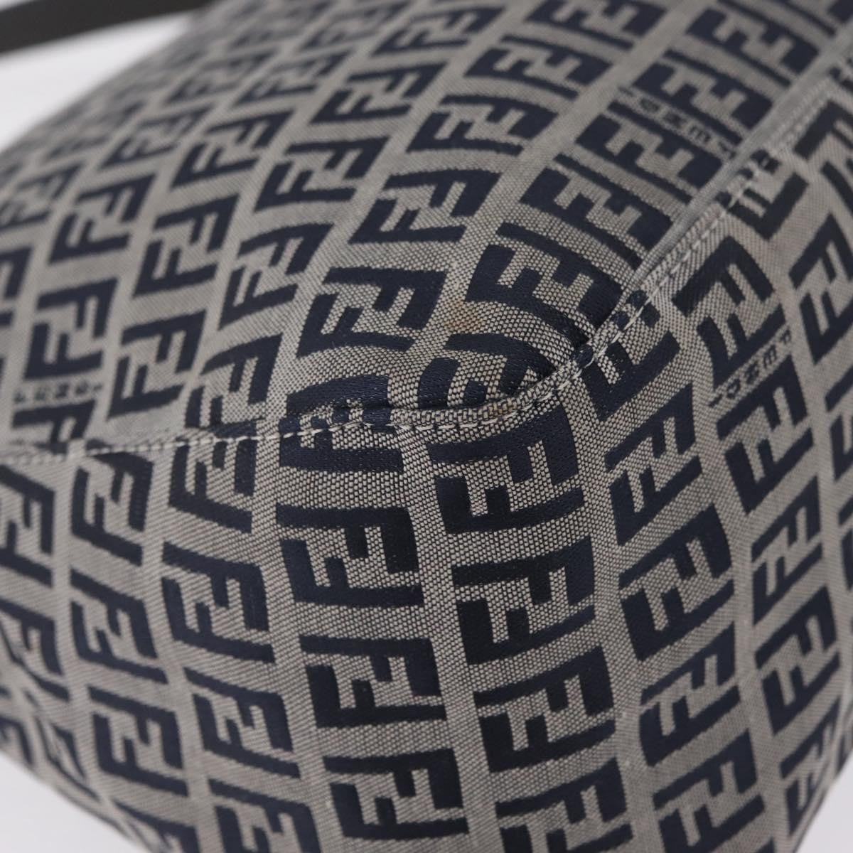 Fendi Fendi Mamma Baguette Monogram Canvas Navy Canvas Handbag (Pre-Owned)