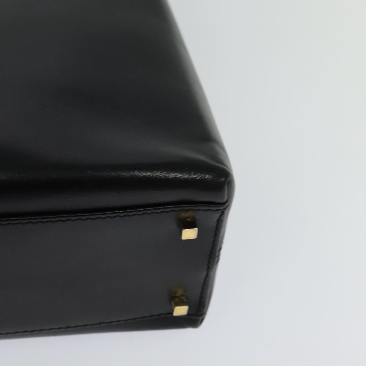 Salvatore Ferragamo Gancini Black Leather Handbag (Pre-Owned)