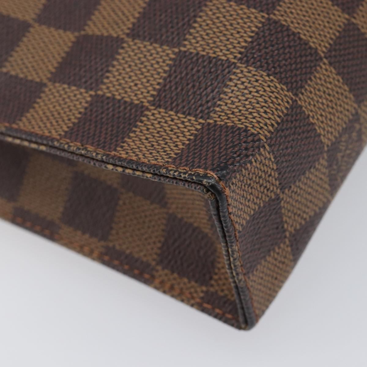 Louis Vuitton Toiletry Pouch Damier Brown Canvas Clutche & Pouche Bag (Pre-Owned)