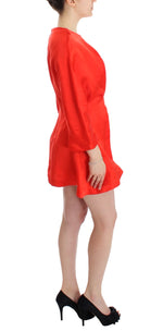 Fyodor Golan Radiant Red Linen Blend Artisan Women's Dress