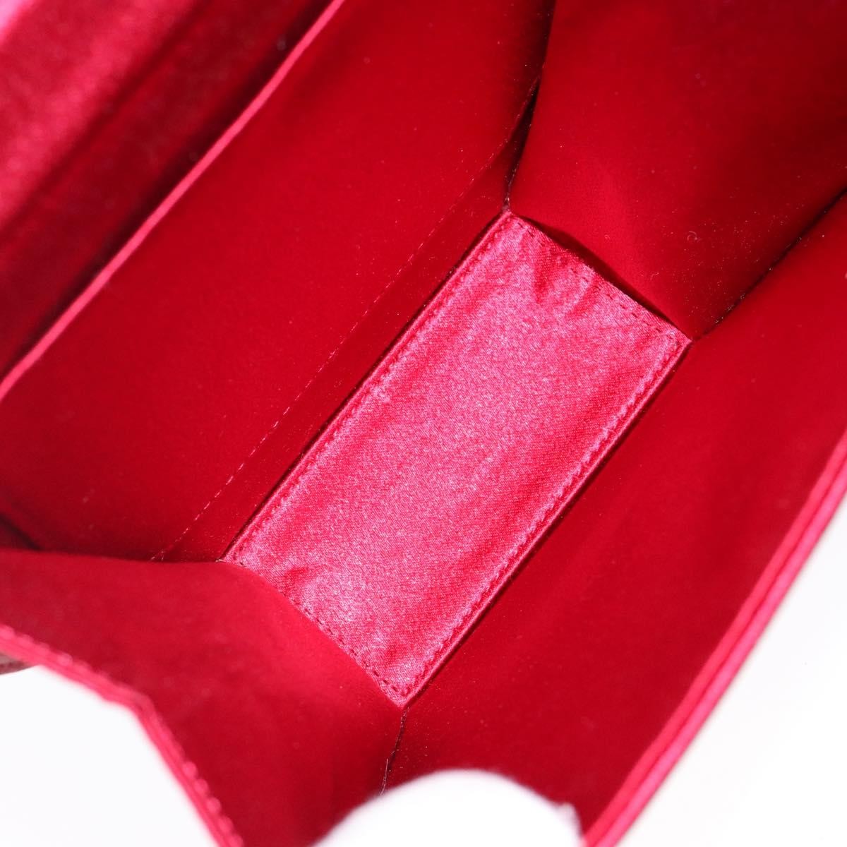 Saint Laurent Vintage Flap Silk Red Satin Clutche & Pouche Bag (Pre-Owned)