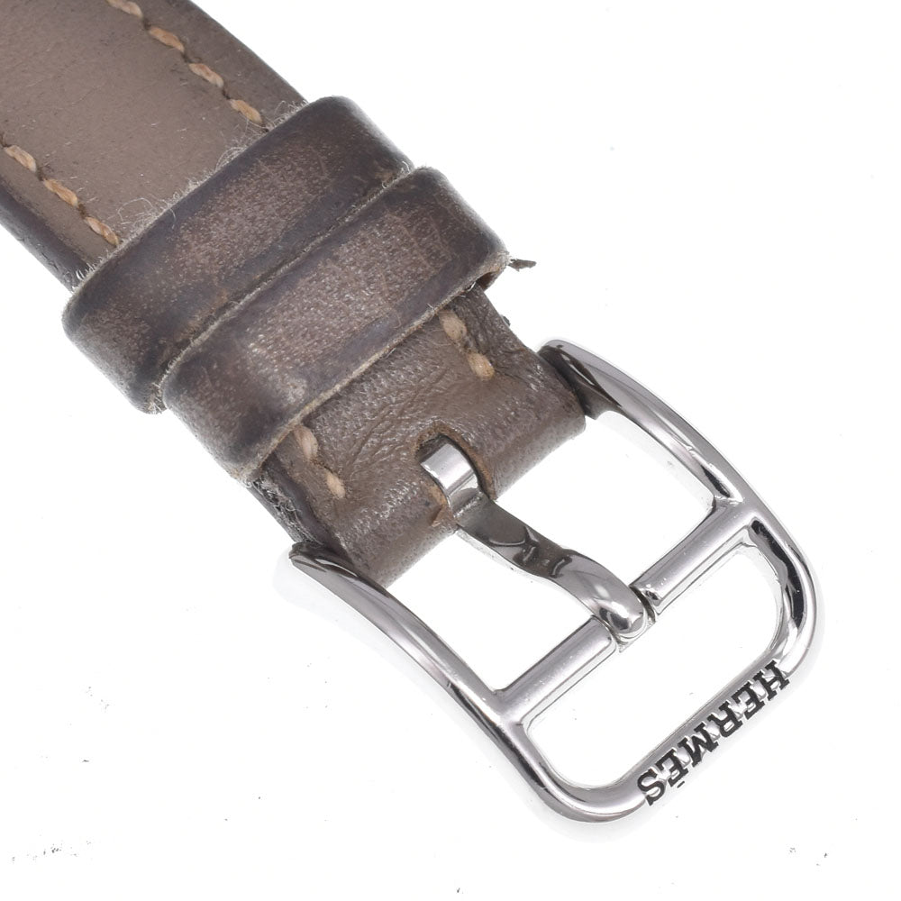Hermes Cape Cod Double Tour Quartz Stainless Steel And Leather Watch (Pre-Owned)
