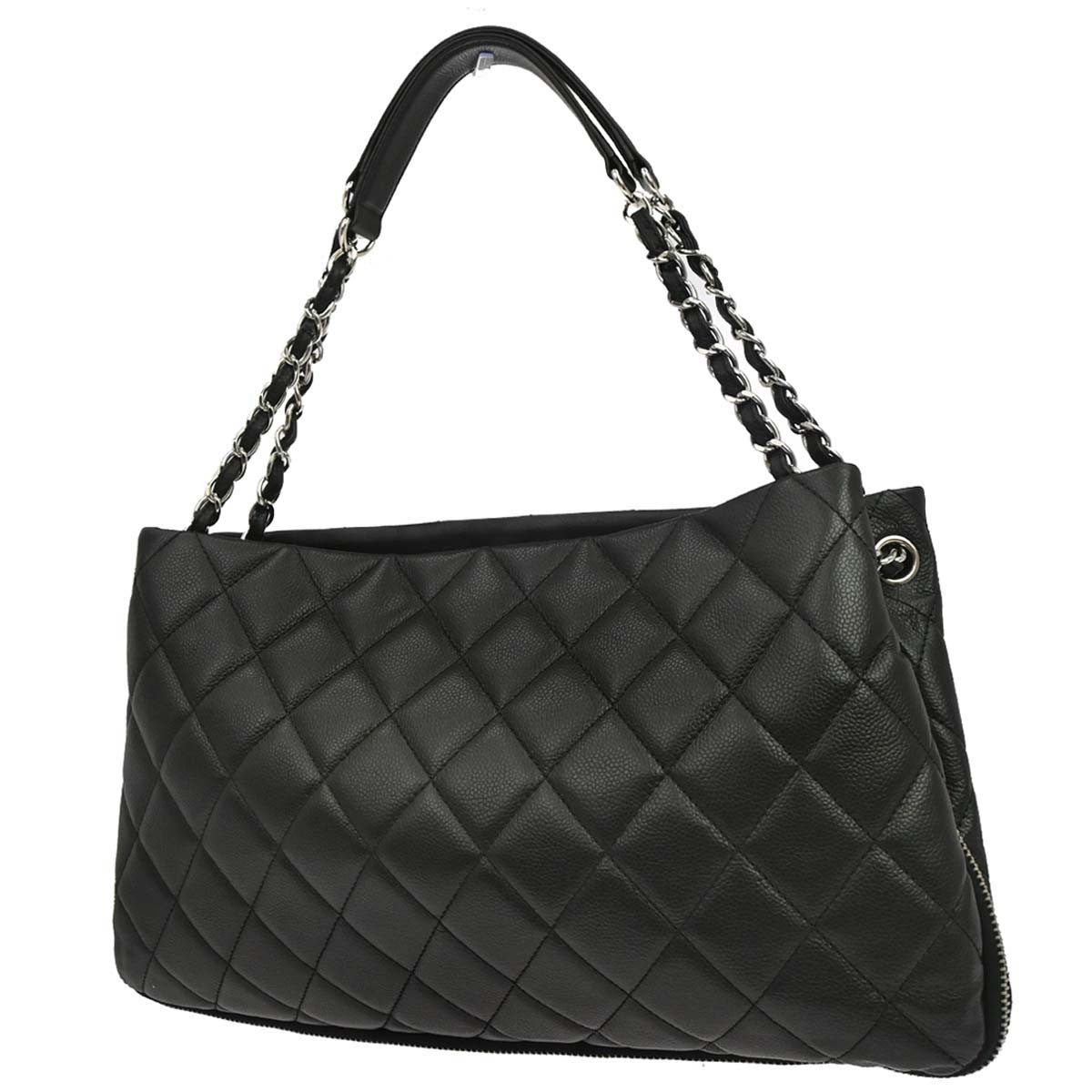 Chanel Timeless Cc Expandable Tote Quilted Caviar Black Leather Tote Bag Bag (Pre-Owned)
