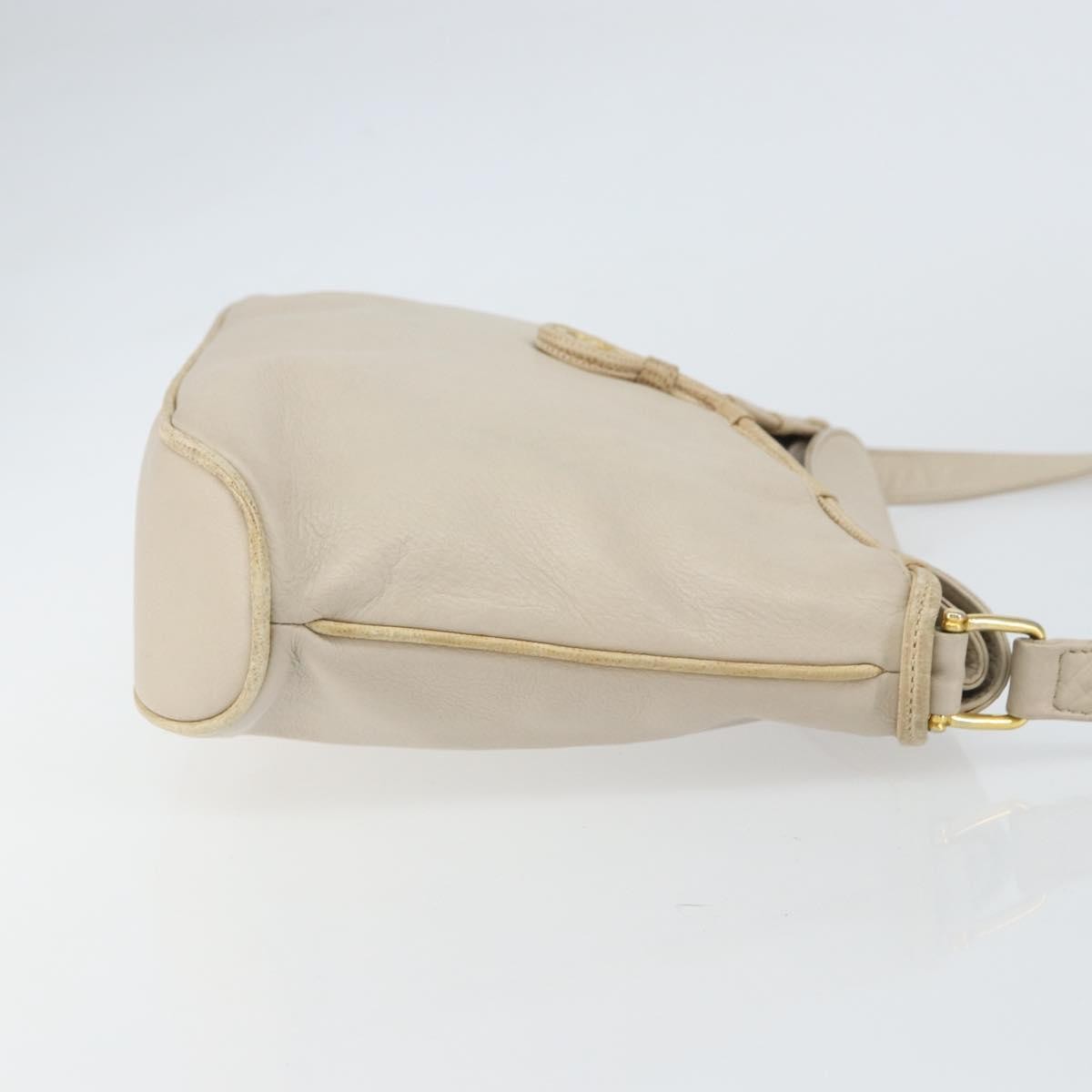Celine Vintage Leather Beige Leather Shoulder Bag Bag (Pre-Owned)