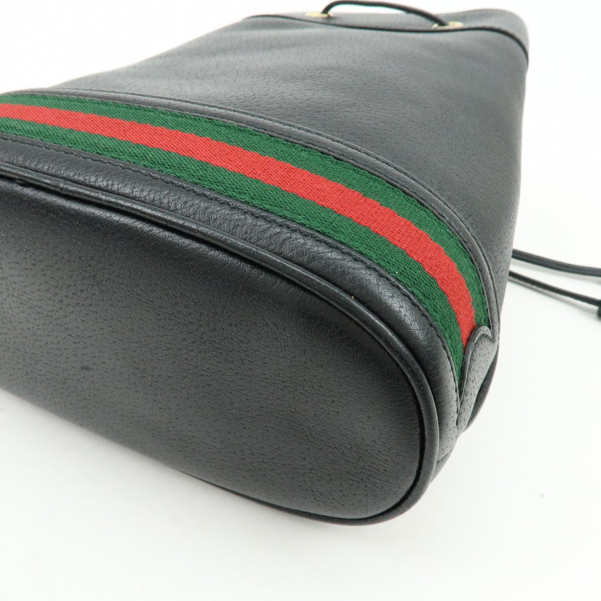 Gucci Ophidia Bucket Leather Black Leather Handbag (Pre-Owned)