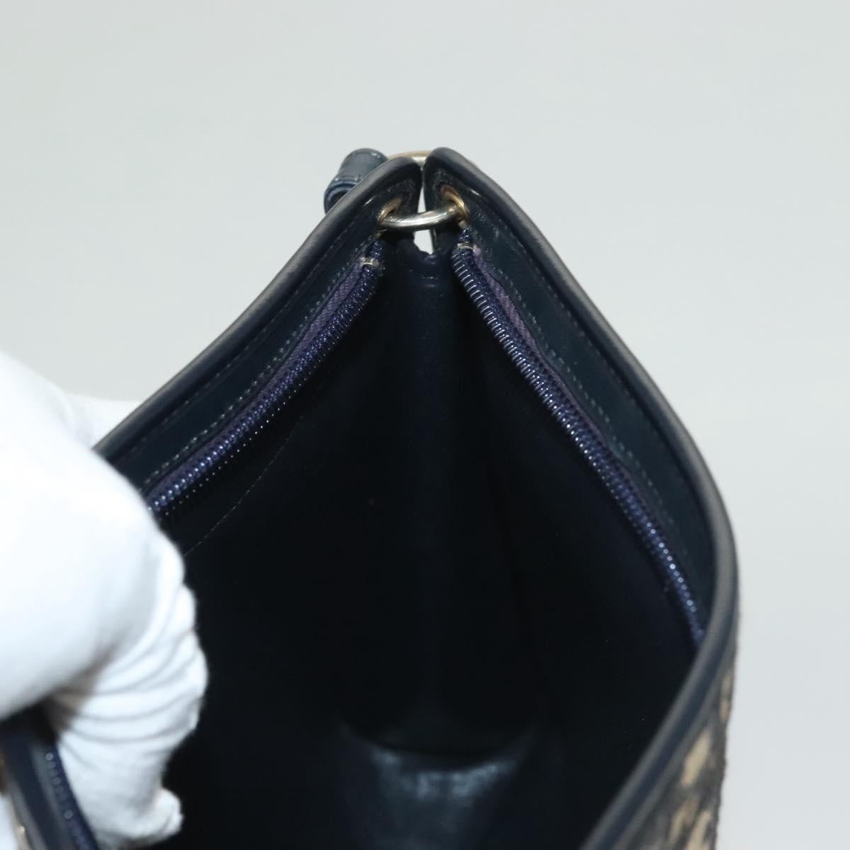 Christian Dior Vintage Trotter Canvas Navy Canvas Shoulder Bag Bag (Pre-Owned)
