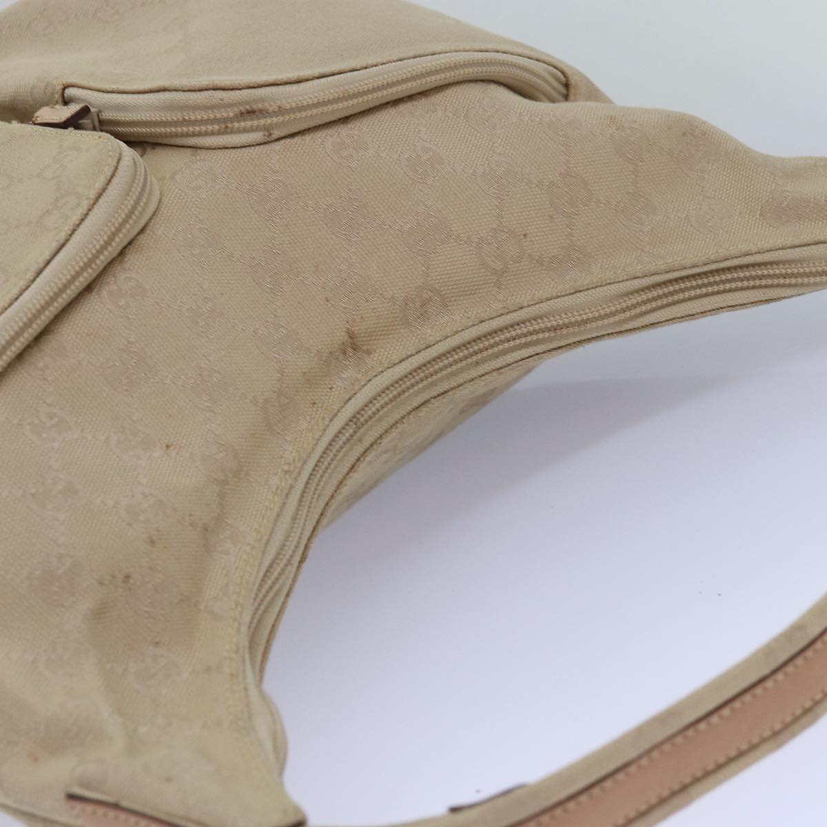 Gucci Gg Canvas Beige Canvas Tote Bag (Pre-Owned)