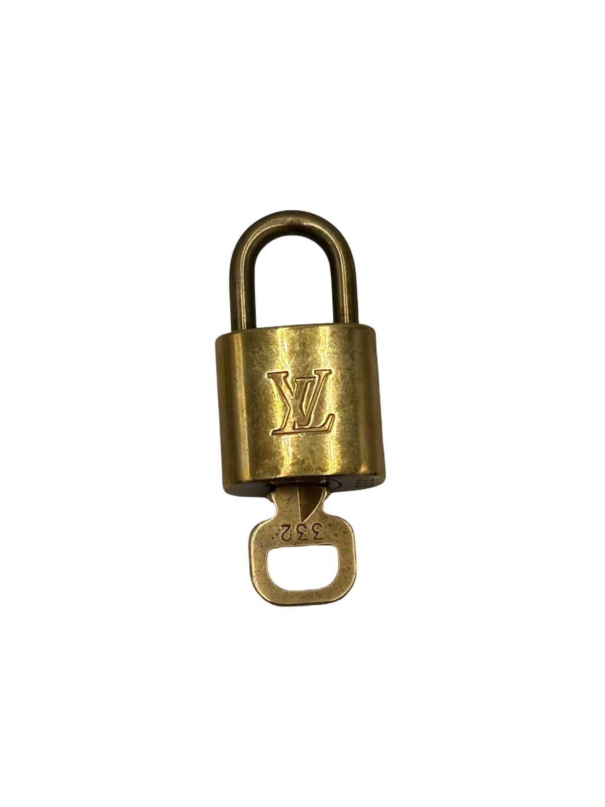 Louis Vuitton Padlock And Key Logo Metal Gold Metal Charms And Keychains Accessory (Pre-Owned)