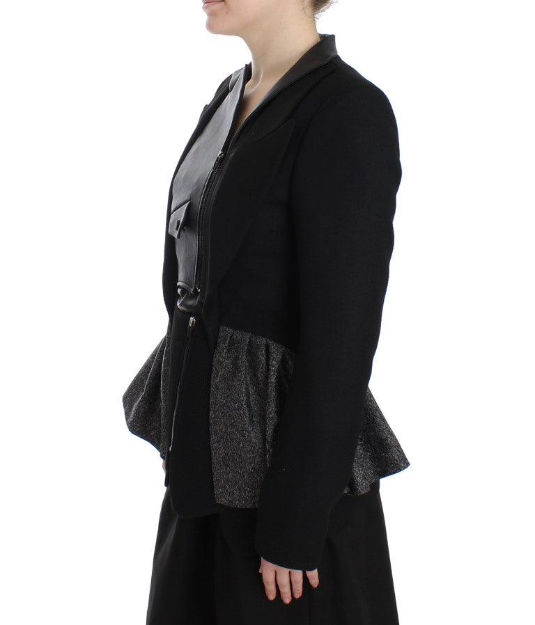 KAALE SUKTAE Elegant Monochrome Zippered Blazer Women's Jacket