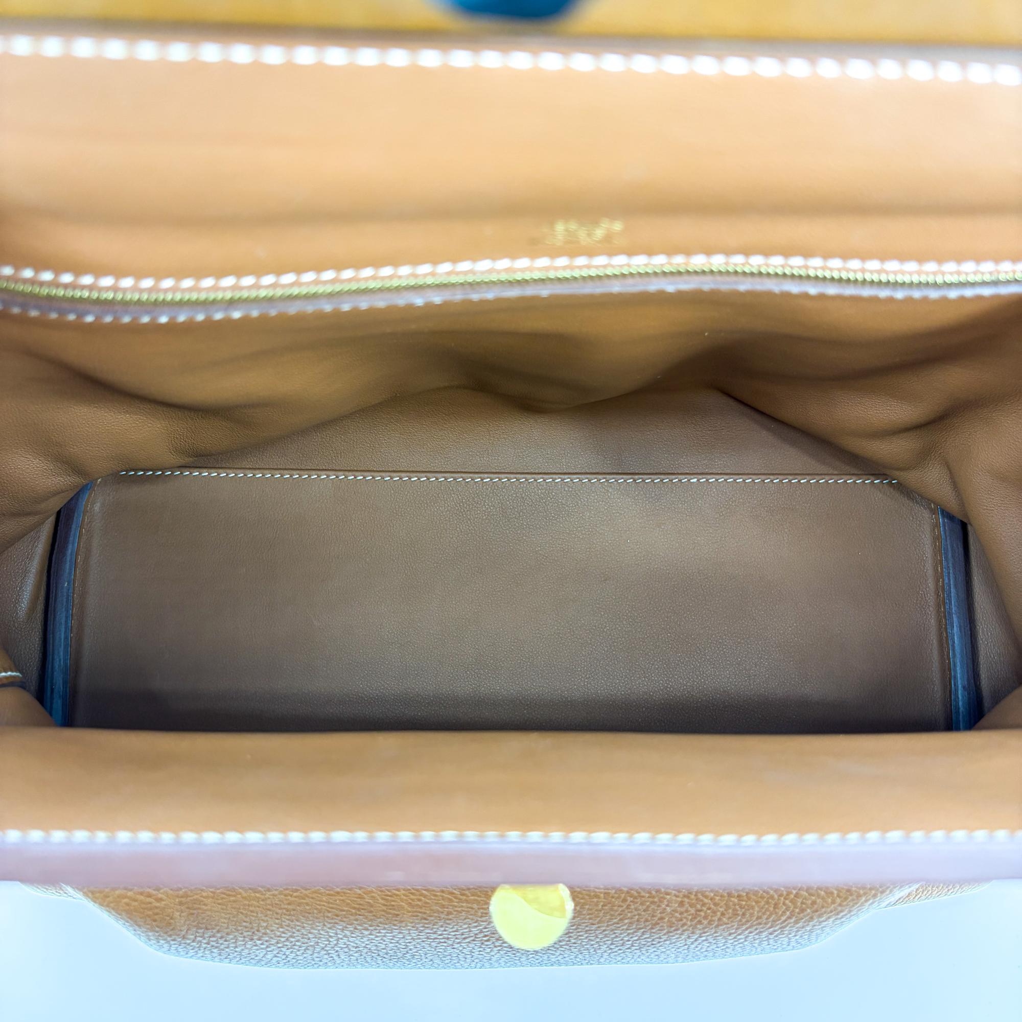 Hermes 24/24 Barenia Faubourg With Swift Brown Leather Handbag (Pre-Owned)