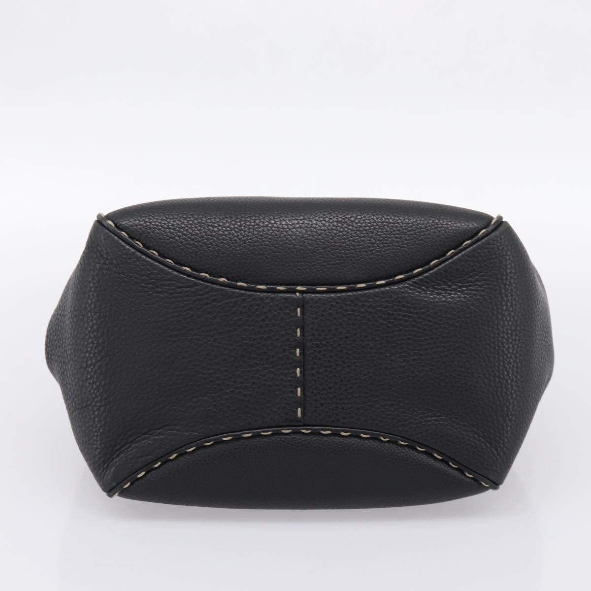 Fendi Selleria Bucket Leather Black Leather Tote Bag Bag (Pre-Owned)