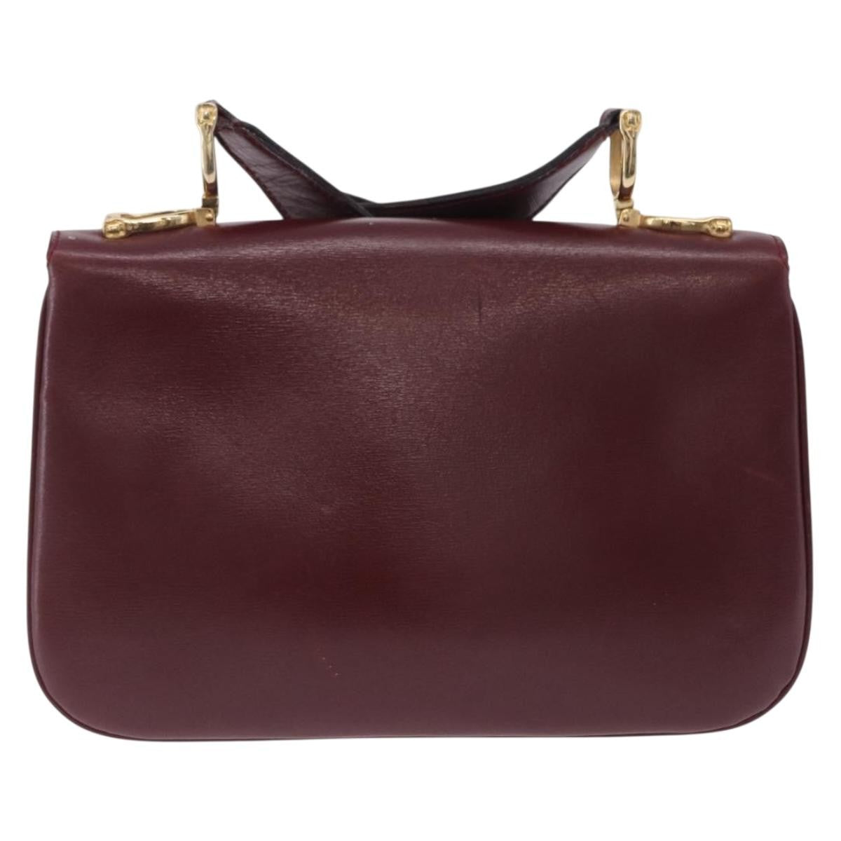 Celine Shoulder Leather Burgundy Leather Shoulder Bag Bag (Pre-Owned)