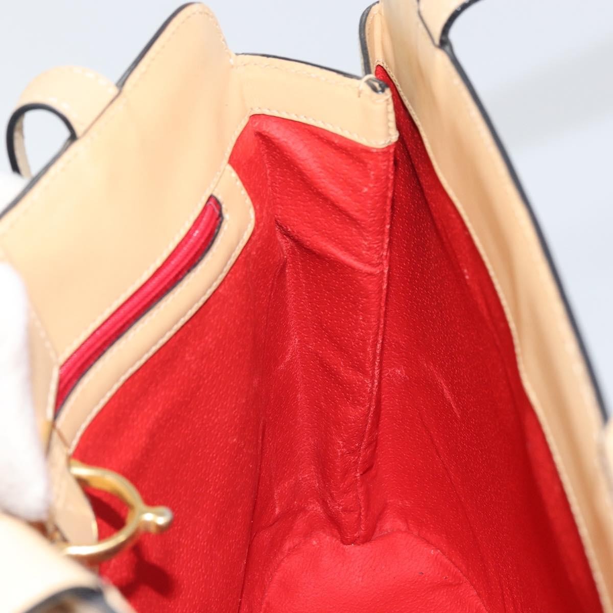 Celine Vintage Leather Beige Leather Shoulder Bag Bag (Pre-Owned)