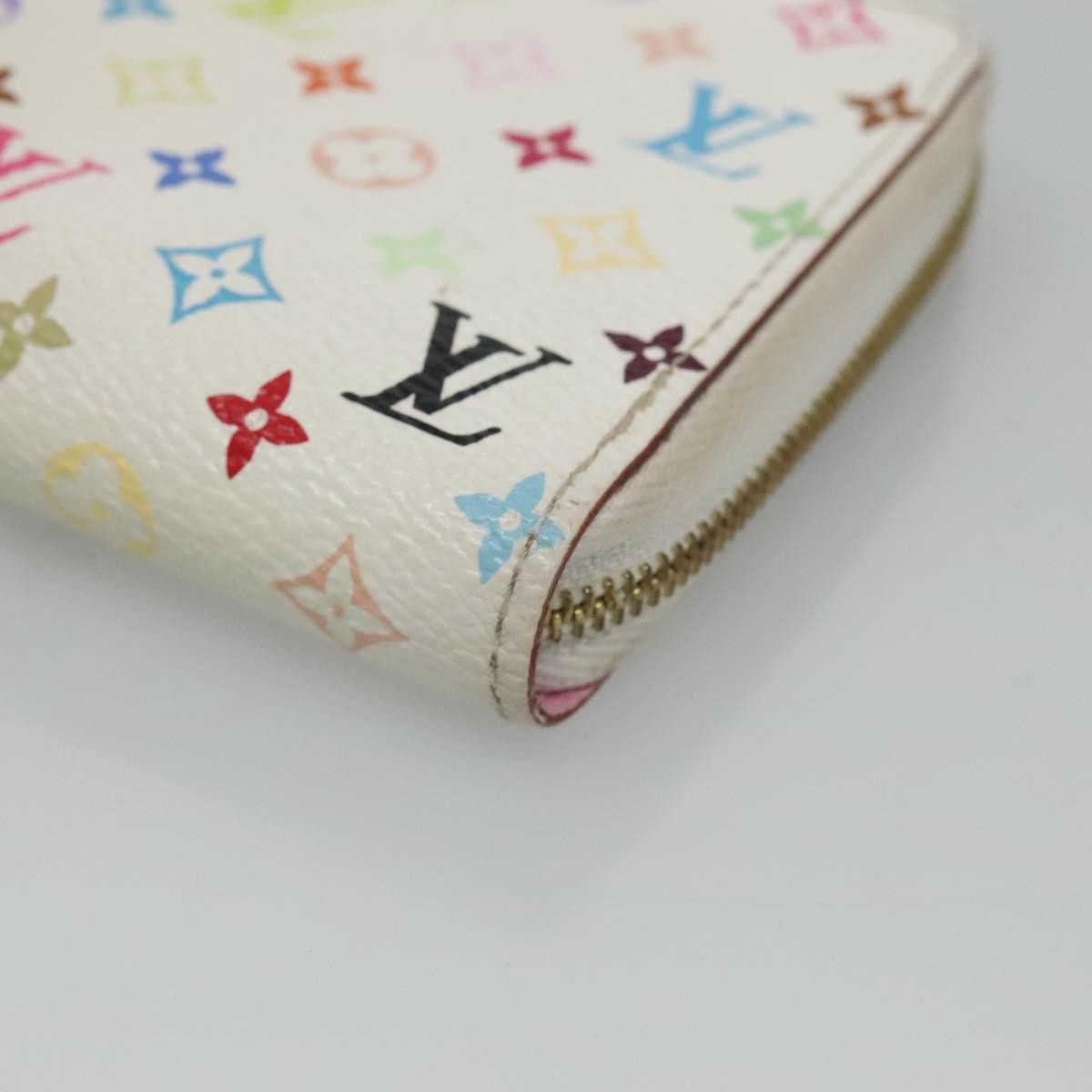 Louis Vuitton Porte-Monnaie Zippy Monogram Multicolor White Canvas Wallets Accessory (Pre-Owned)