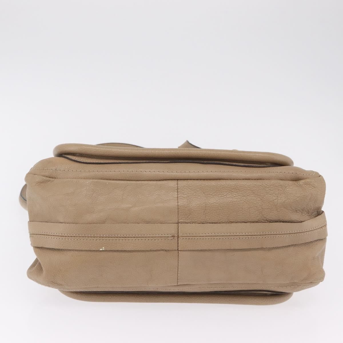 Chloe Paraty Top Handle Leather Beige Leather Handbag (Pre-Owned)