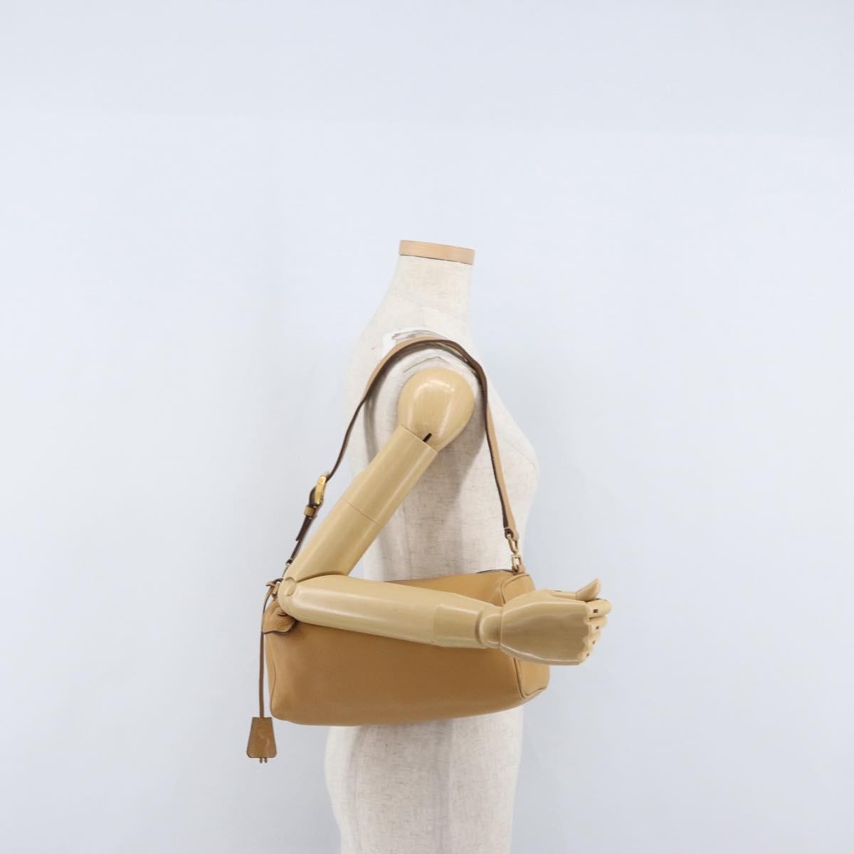 Prada Vintage Leather Brown Leather Shoulder Bag Bag (Pre-Owned)