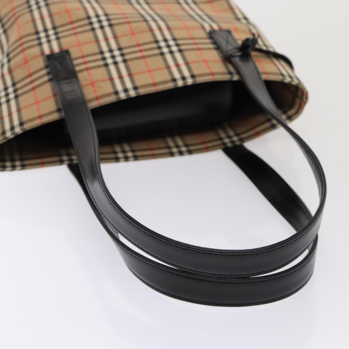 Burberry Nova Check Beige Canvas Tote Bag (Pre-Owned)