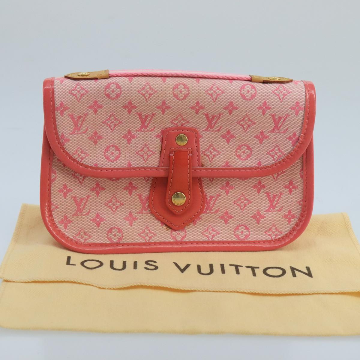 Louis Vuitton Mary Kate Pink Canvas Clutch Bag (Pre-Owned)