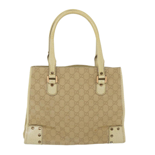Gucci Beige Canvas Tote Bag (Pre-Owned)