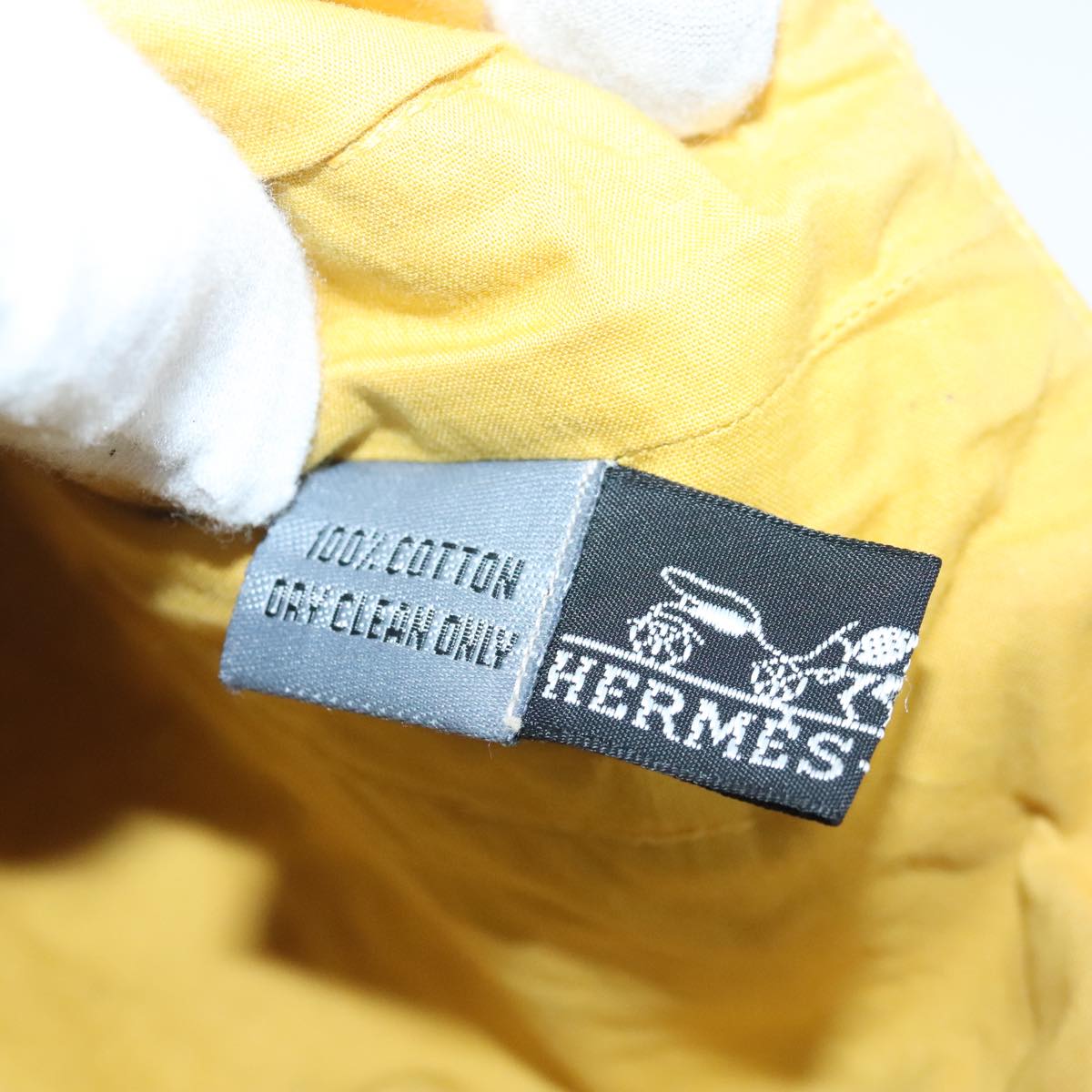 Hermès Yellow Cotton Tote Bag (Pre-Owned)