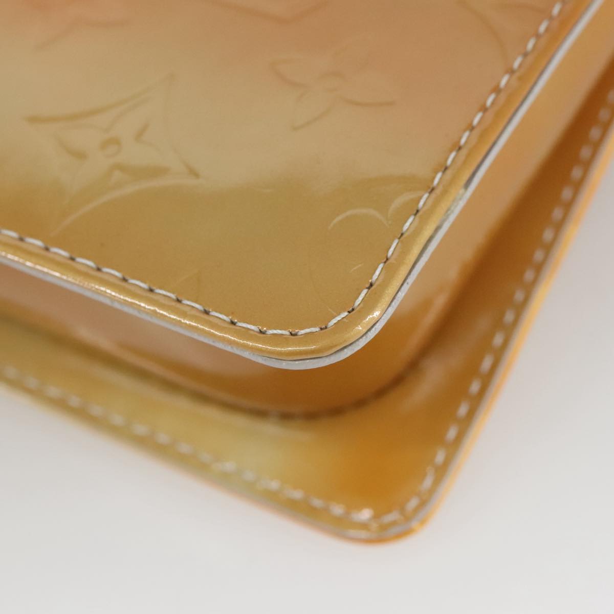 Louis Vuitton Mott Yellow Patent Leather Shoulder Bag (Pre-Owned)
