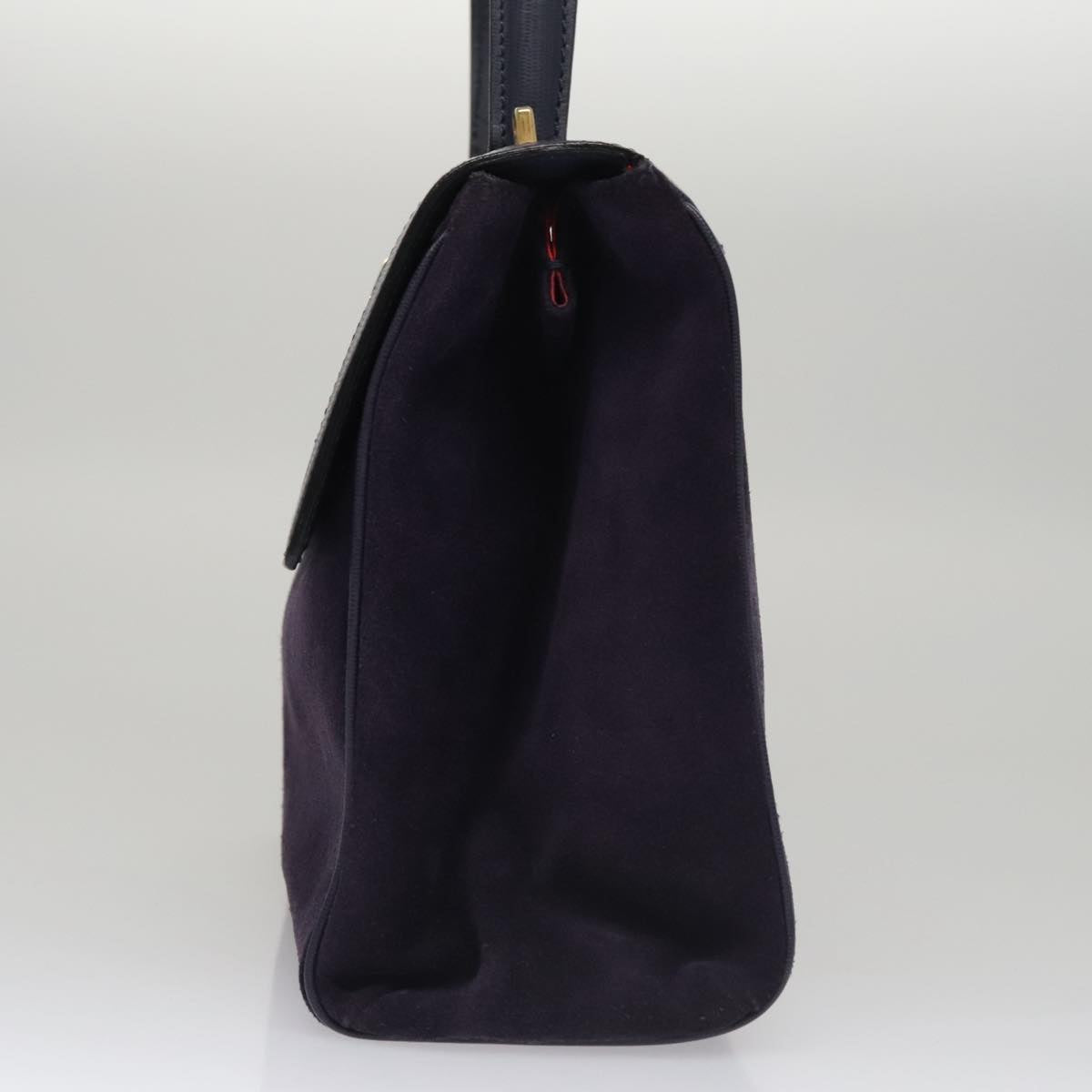 Céline Logo Du Cercle Purple Suede Handbag (Pre-Owned)
