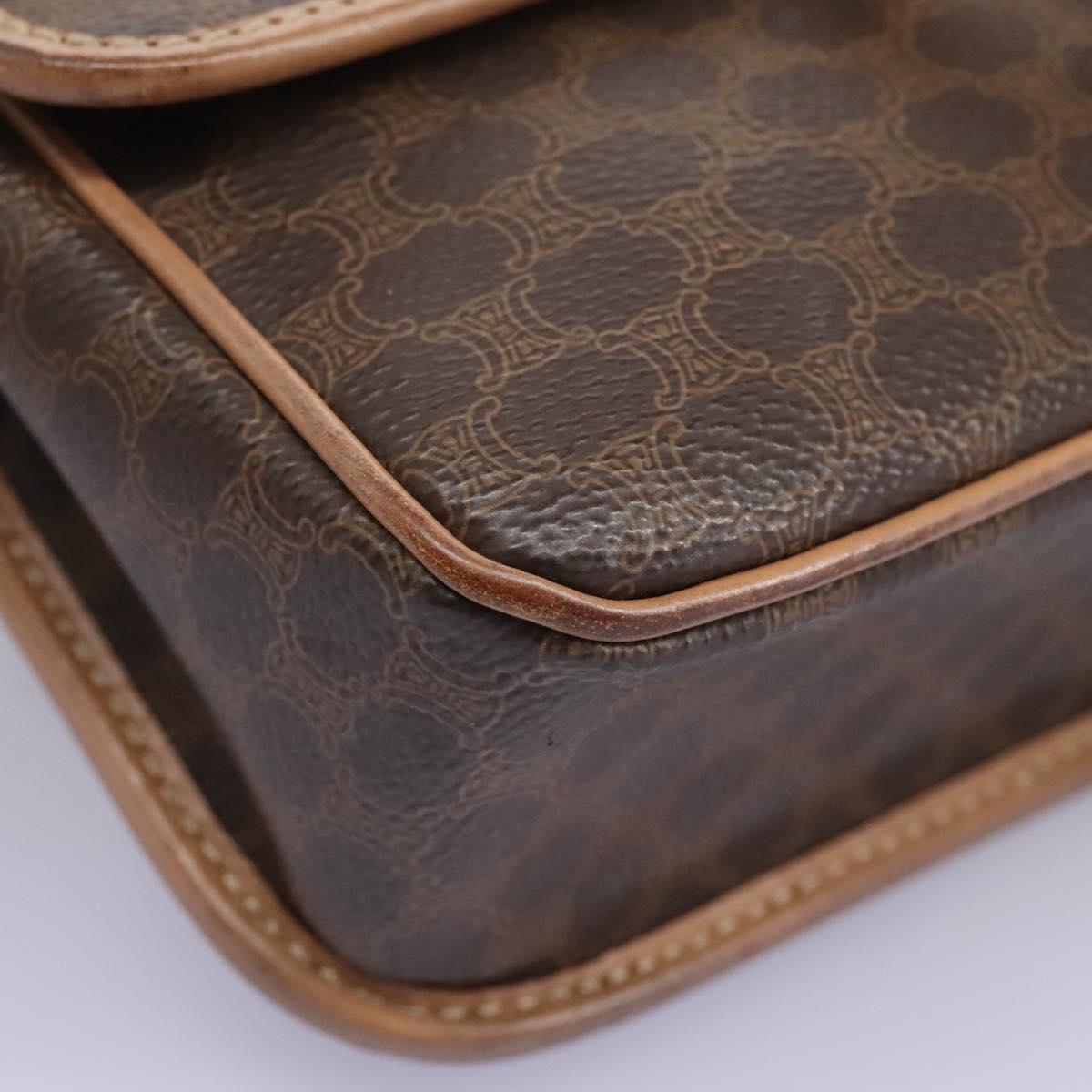 Céline Macadam Brown Canvas Shoulder Bag (Pre-Owned)
