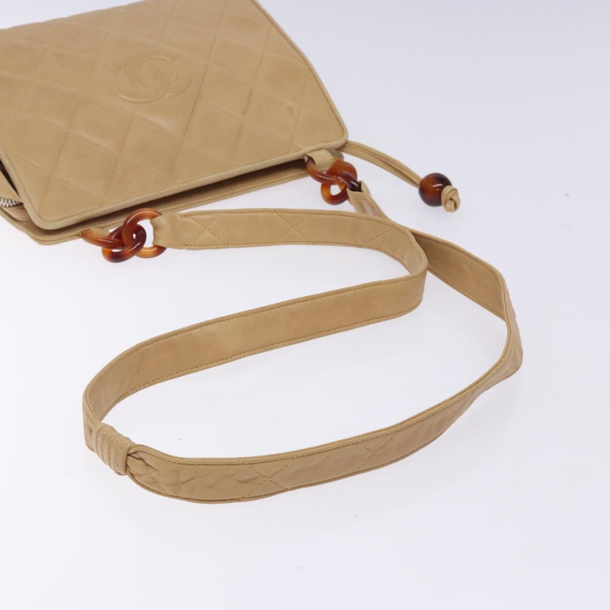 Chanel Camera Beige Leather Shoulder Bag (Pre-Owned)