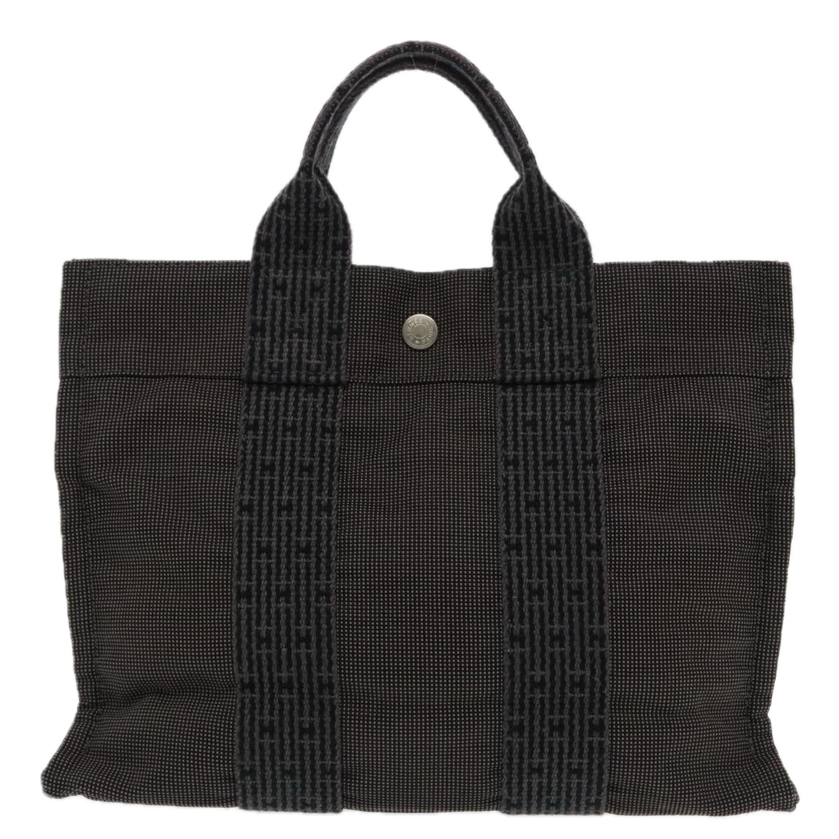 Hermès Herline Grey Canvas Tote Bag (Pre-Owned)