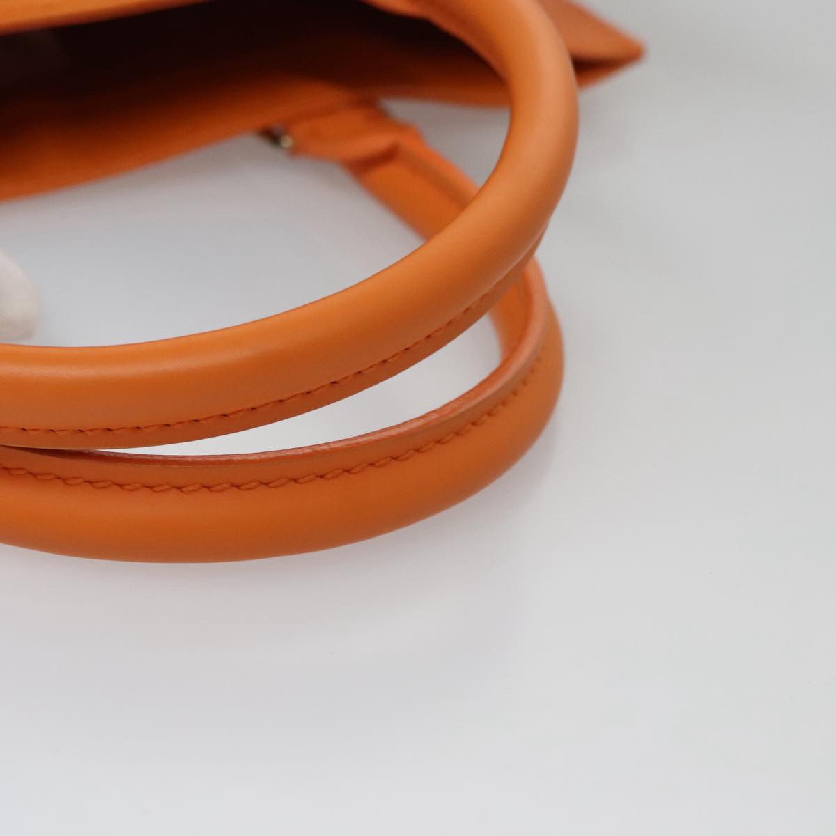Louis Vuitton Sac Plat Orange Leather Tote Bag (Pre-Owned)