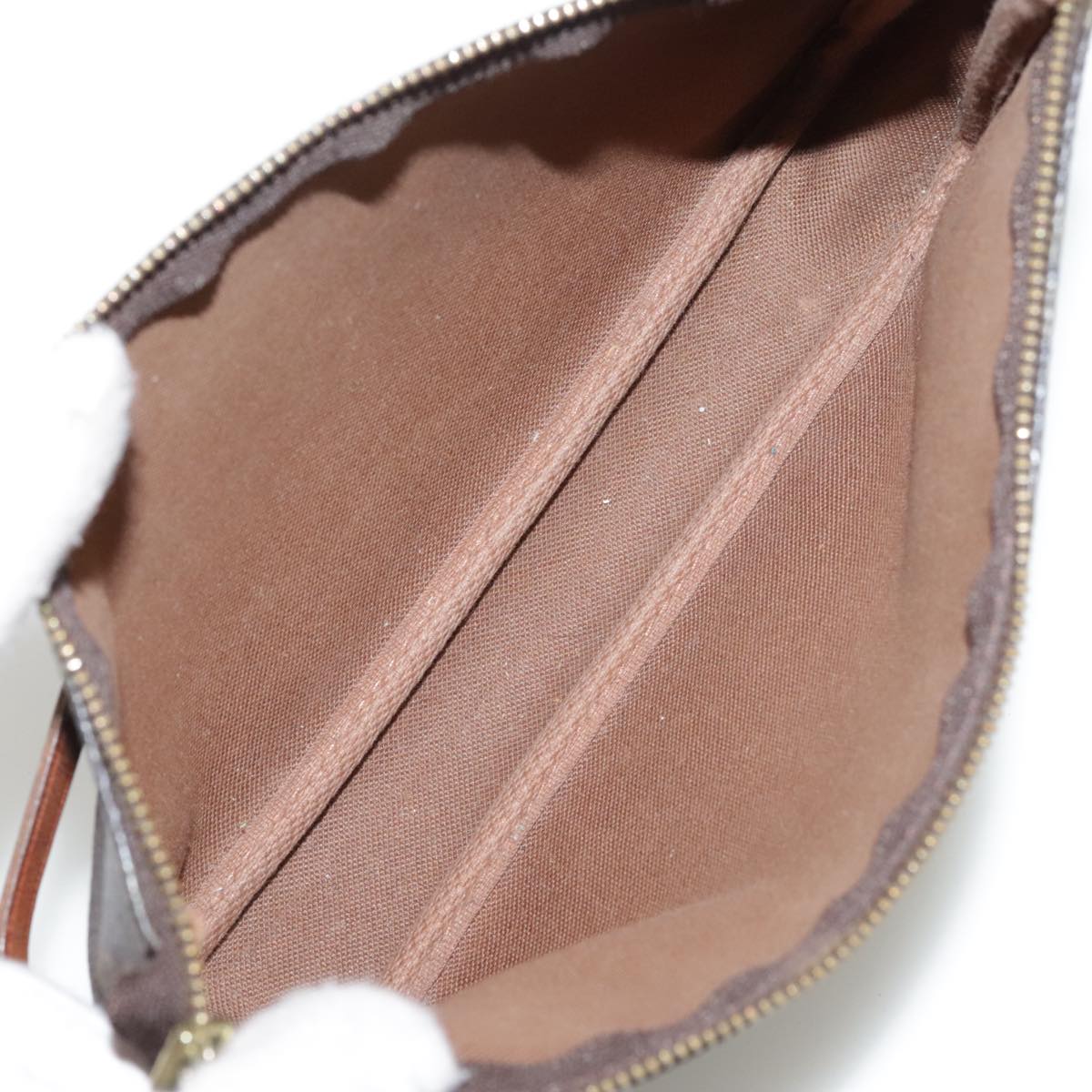 Louis Vuitton Pochette Accessoire Brown Canvas Clutch Bag (Pre-Owned)
