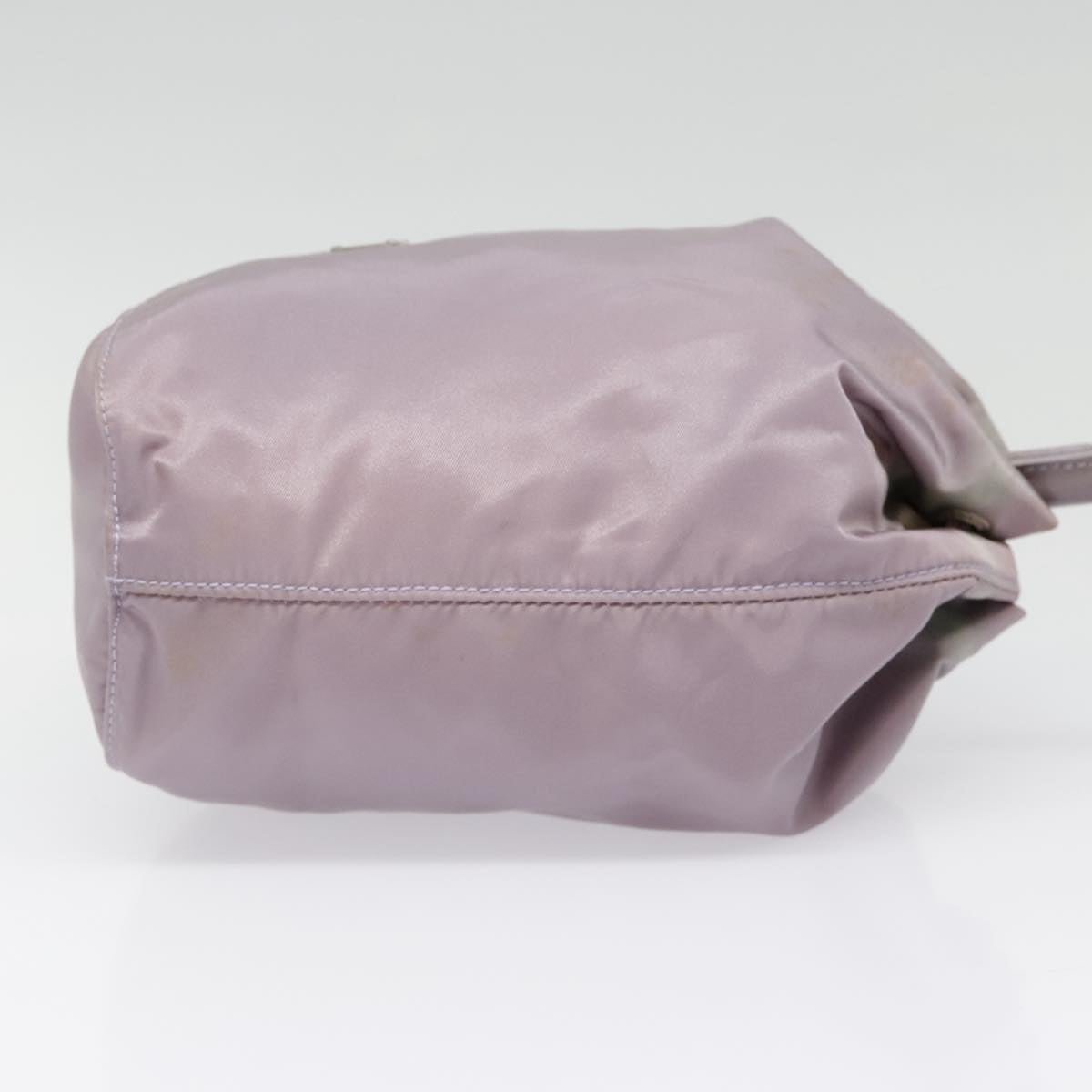 Prada Triangle Logo Purple Synthetic Clutch Bag (Pre-Owned)