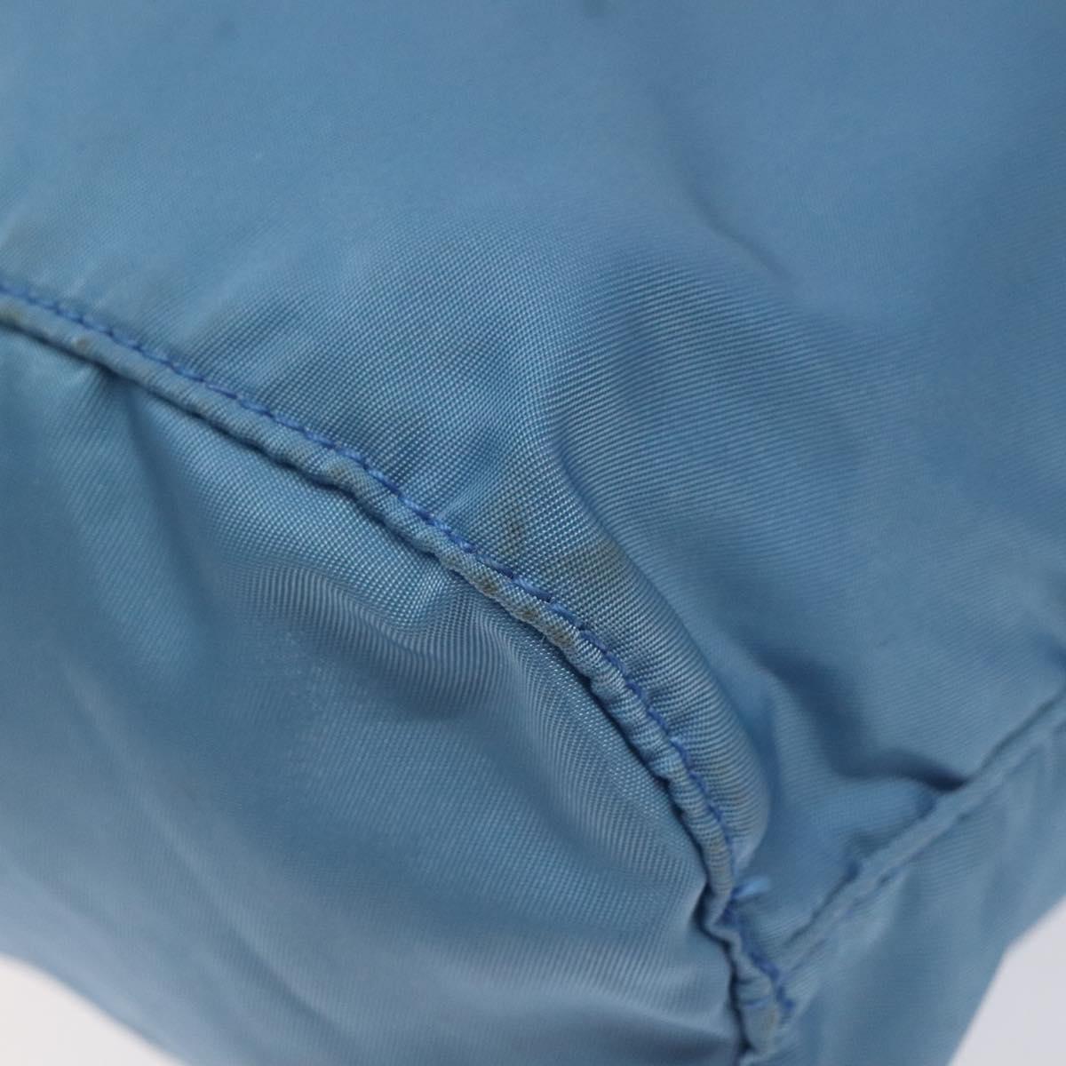 Prada Re-Nylon Blue Canvas Clutch Bag (Pre-Owned)