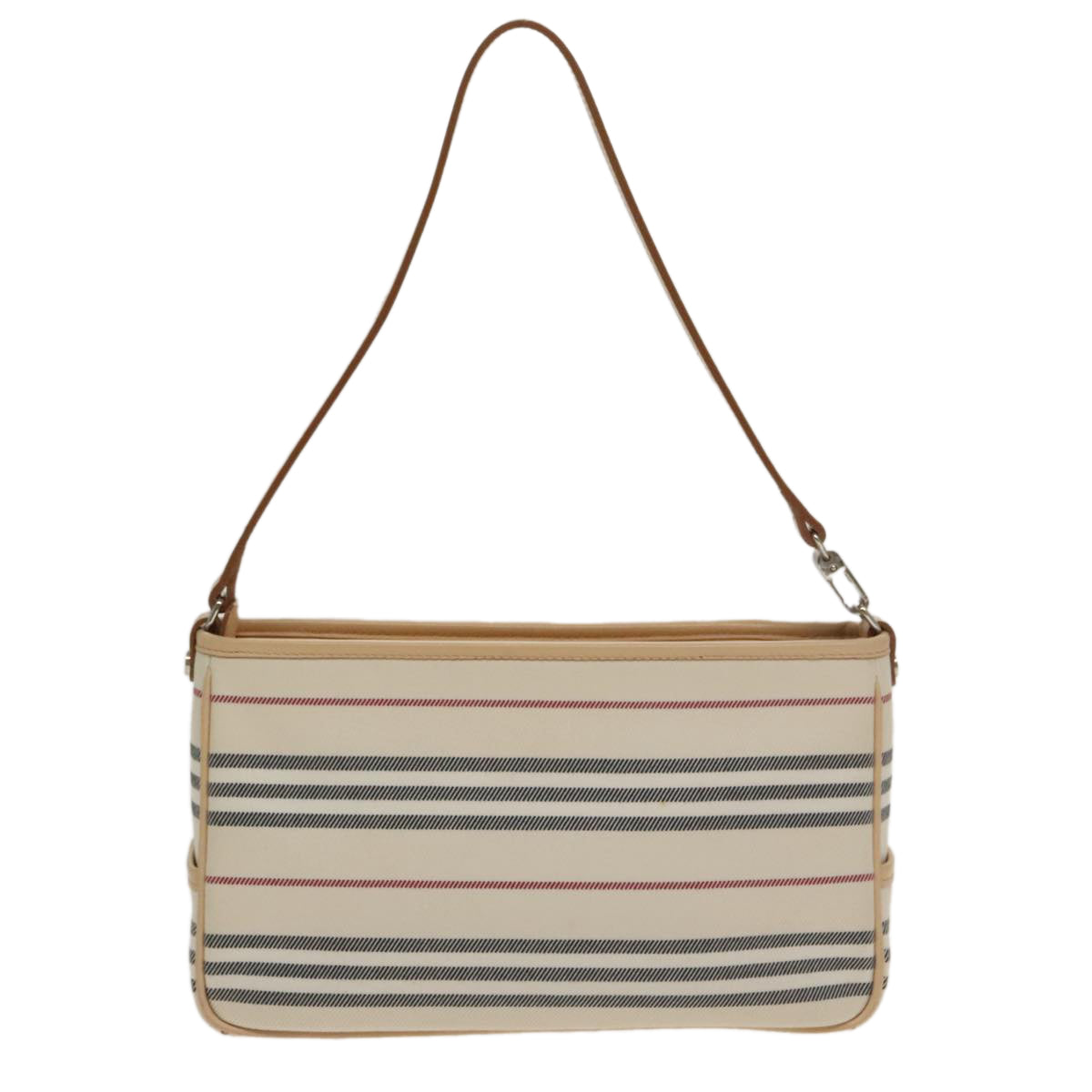 Burberry Nova Check Beige Canvas Shoulder Bag (Pre-Owned)