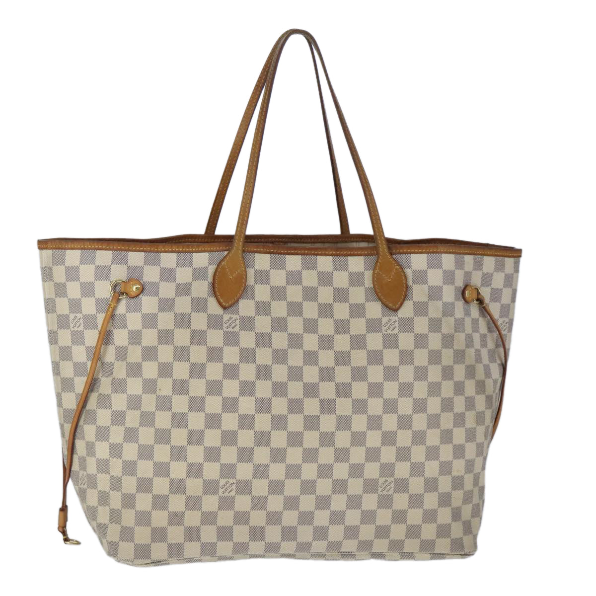 Louis Vuitton Neverfull Gm White Canvas Tote Bag (Pre-Owned)