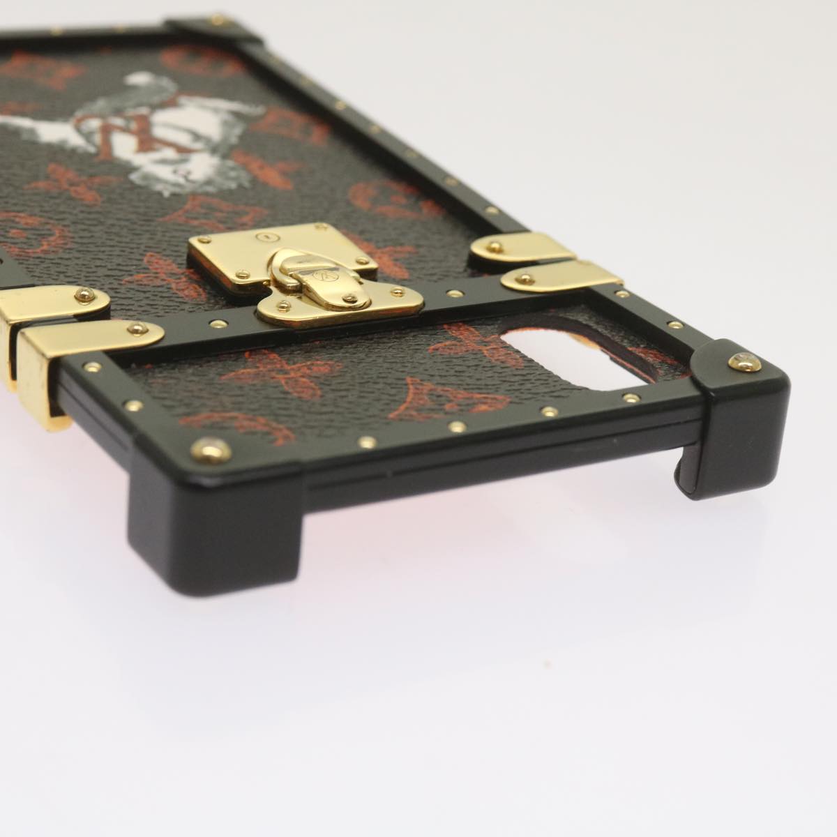 Louis Vuitton Etui Iphone Black Leather Phone Jewelry (Pre-Owned)