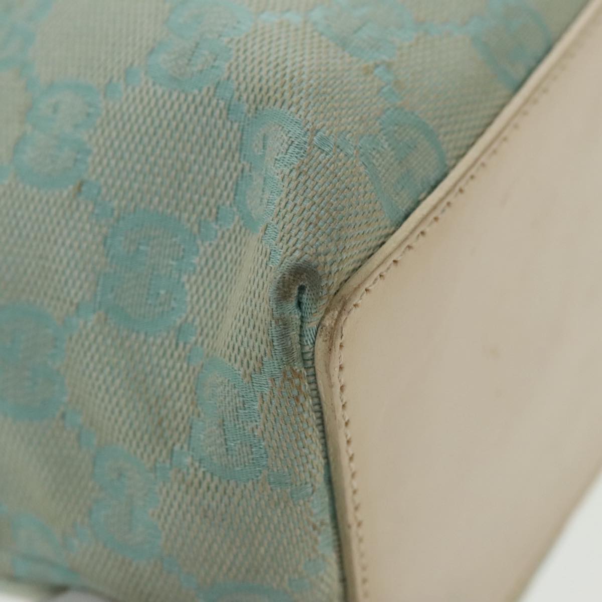 Gucci Blue Canvas Tote Bag (Pre-Owned)