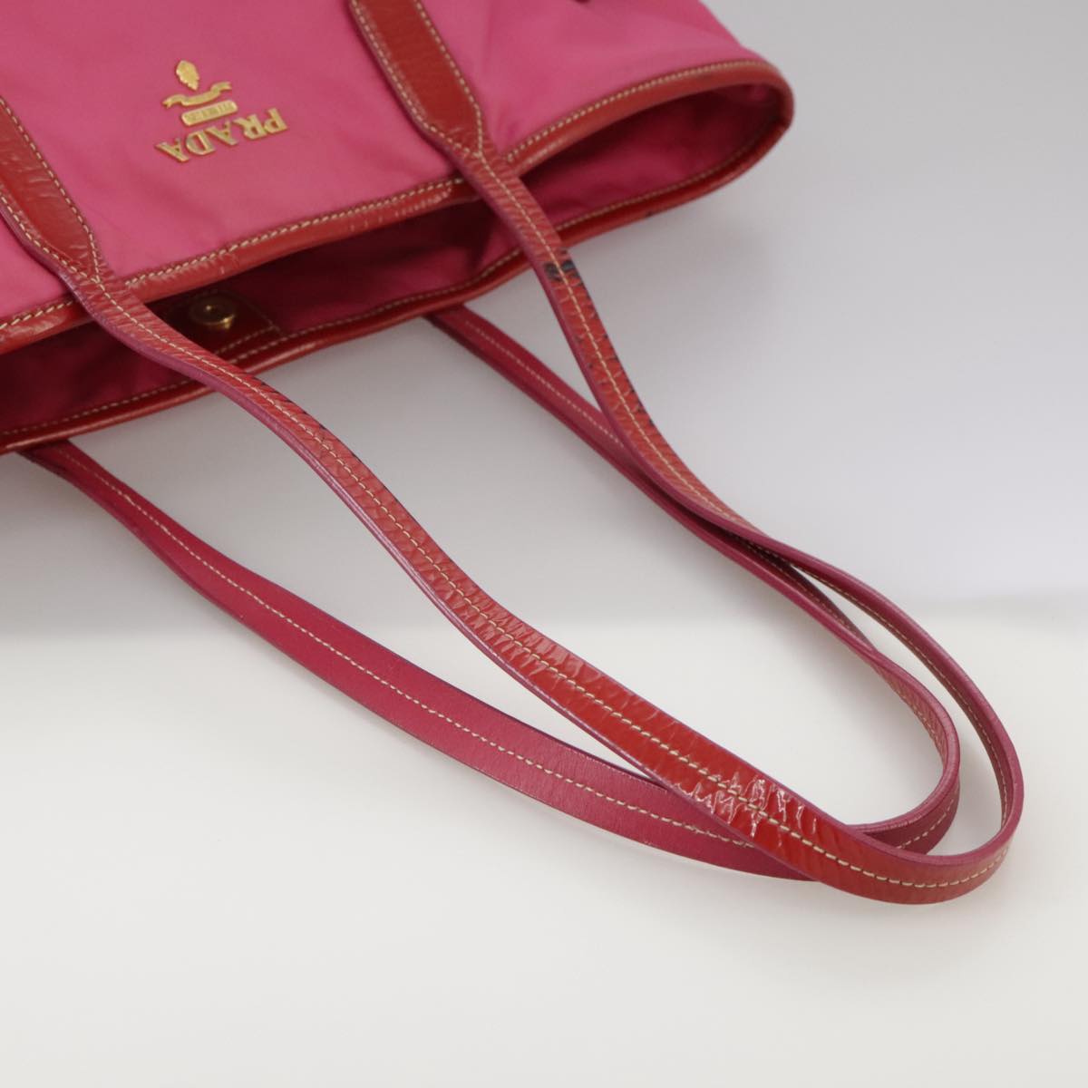 Prada Tessuto Pink Synthetic Tote Bag (Pre-Owned)