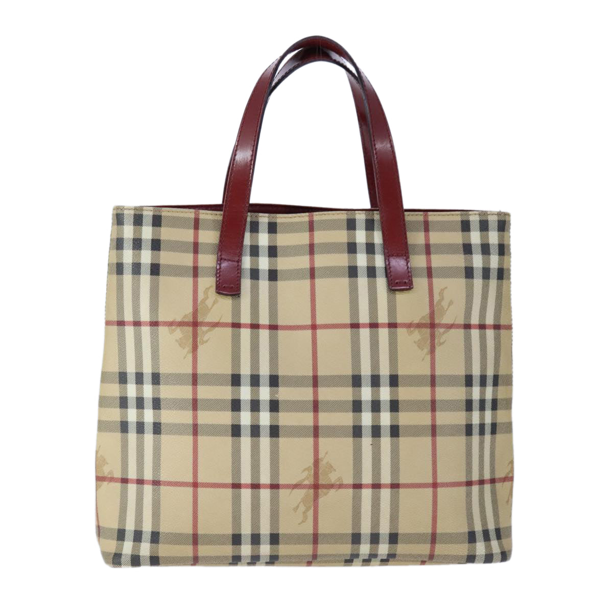 Burberry Nova Check Beige Canvas Tote Bag (Pre-Owned)