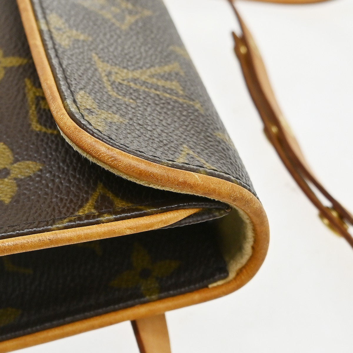 Louis Vuitton Florentine Waist Monogram Canvas Brown Canvas Clutche & Pouche Bag (Pre-Owned)