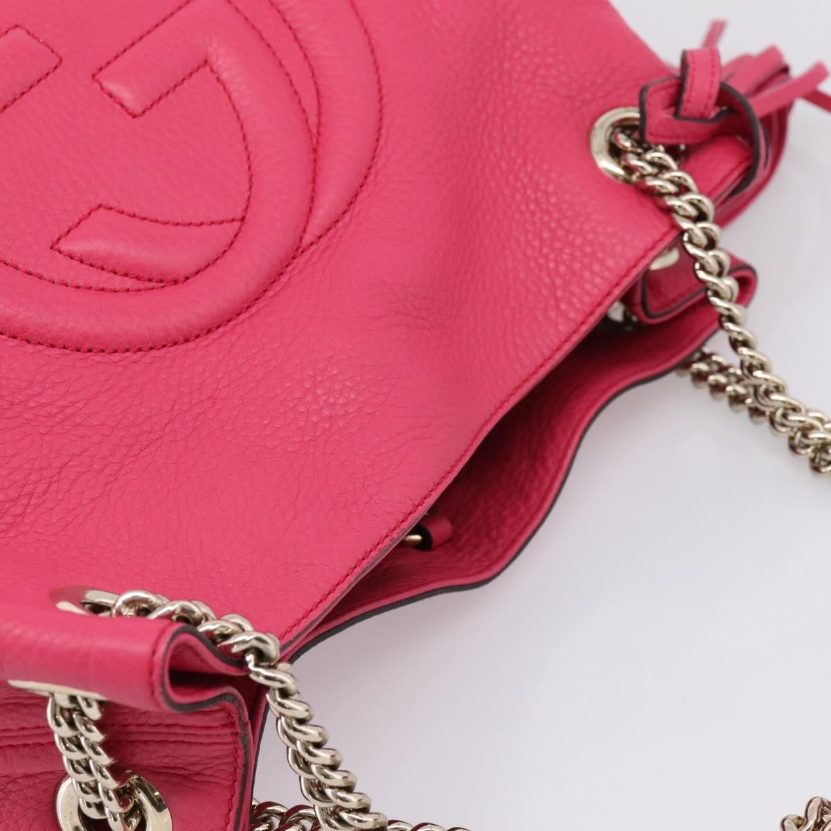 Gucci Soho Chain Strap Leather Pink Leather Shoulder Bag Bag (Pre-Owned)