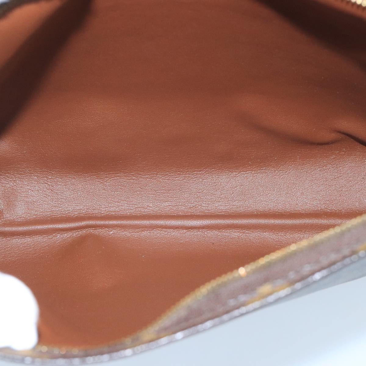 Louis Vuitton Poche Toilette Brown Canvas Clutch Bag (Pre-Owned)