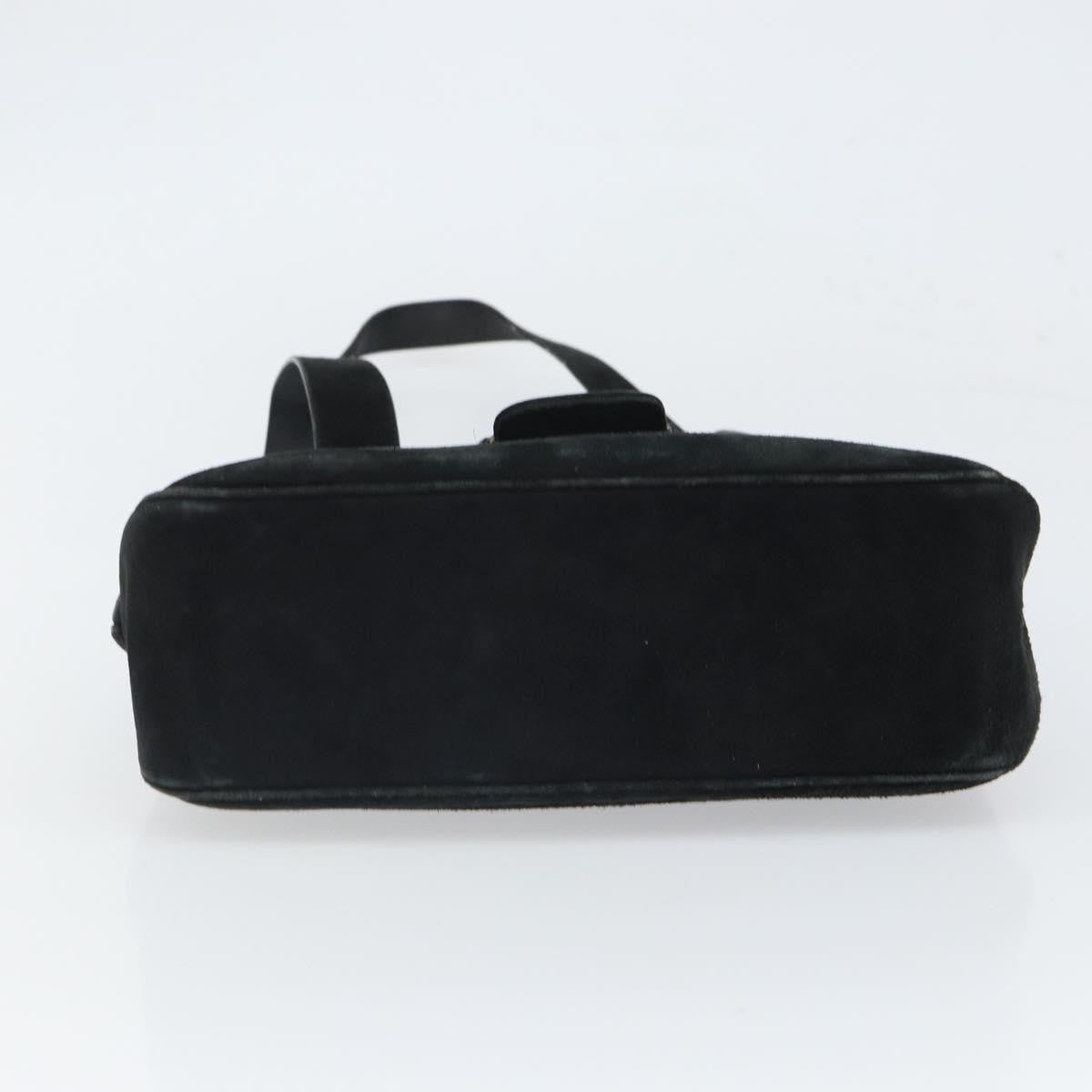 Salvatore Ferragamo Vala Suede Black Suede Shoulder Bag Bag (Pre-Owned)