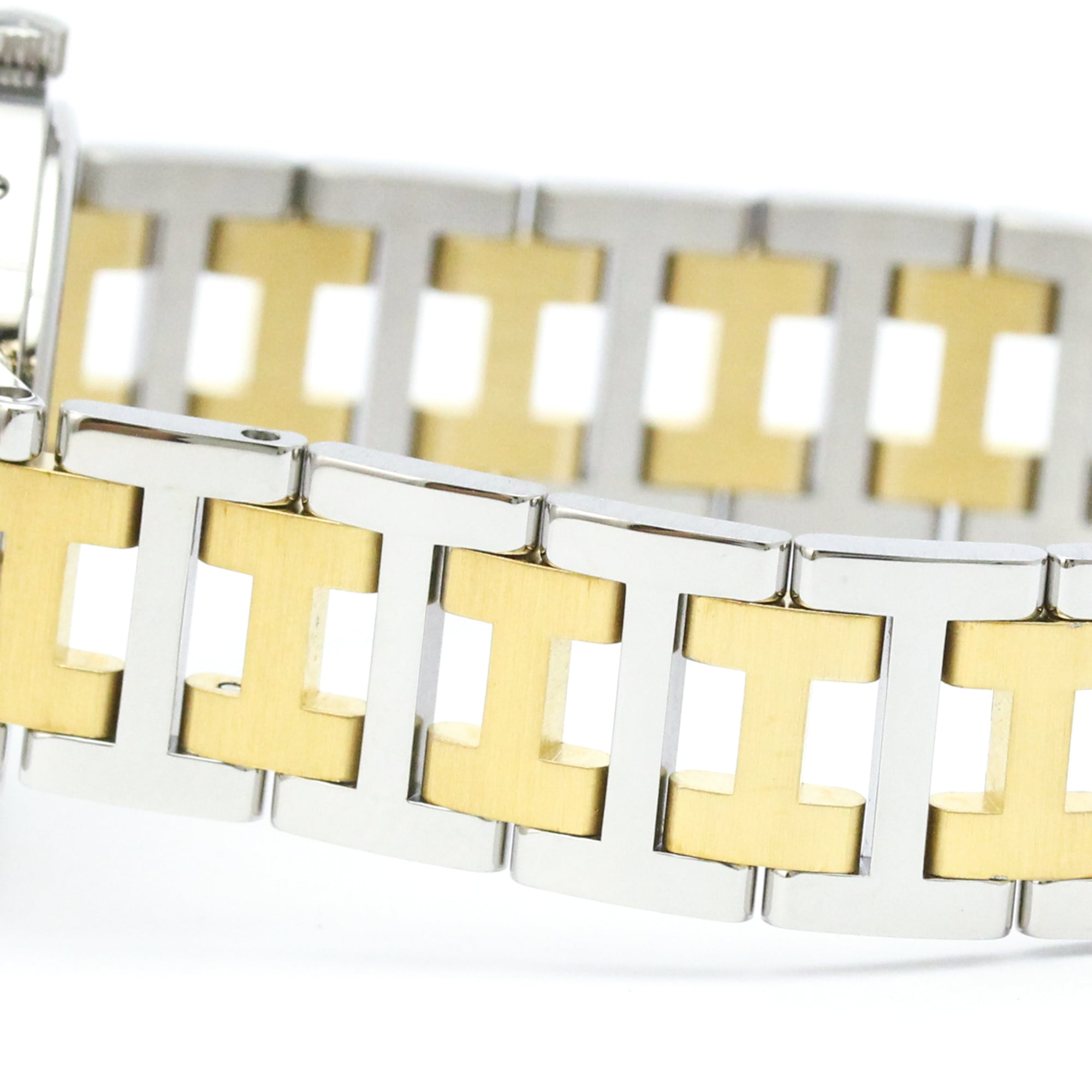 Hermes Clipper Quartz Stainless Steel With Plated Metal Watch (Pre-Owned)