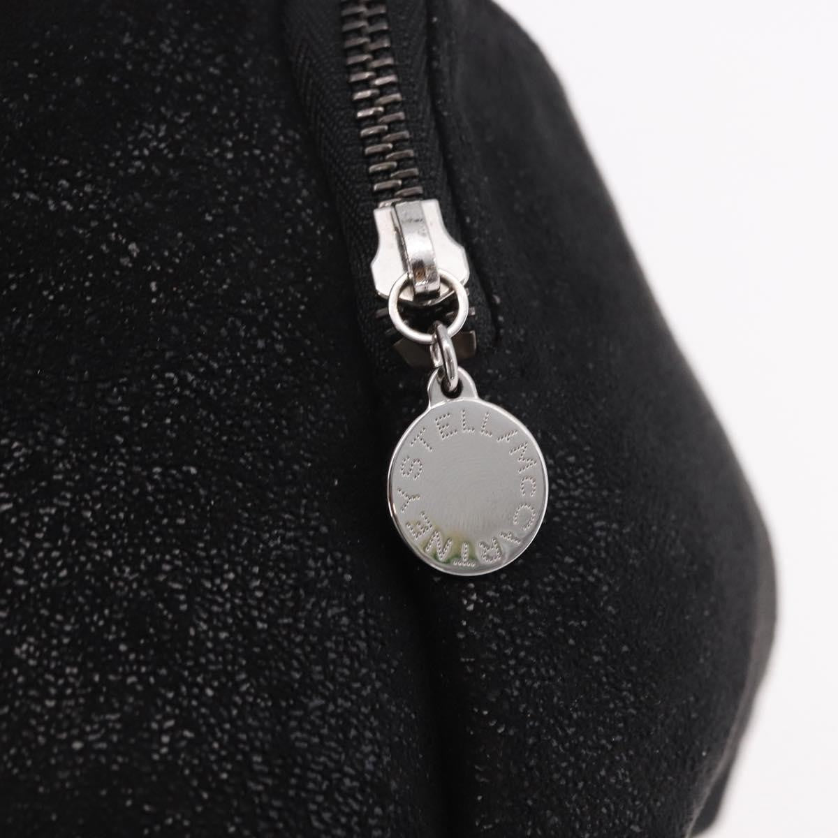 Stella Mccartney Falabella Front Zip Shaggy Deer Black Polyester Backpack Bag (Pre-Owned)