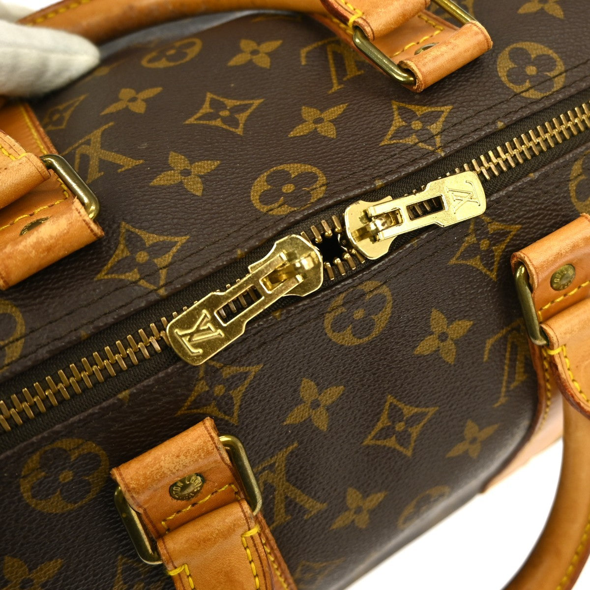 Louis Vuitton Keepall Bandoulière Monogram Brown Canvas Travel Bag Bag (Pre-Owned)
